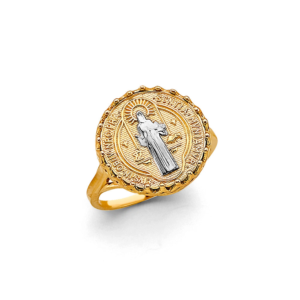 14K Two-Tone Gold Women’s San Benito Medallion Ring