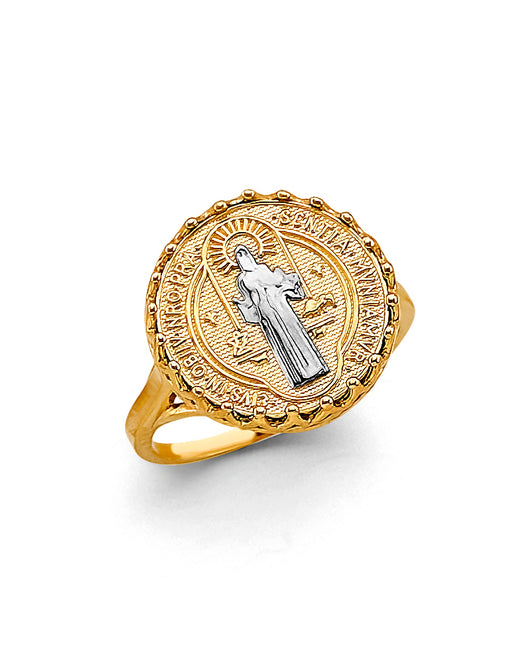 14K Two-Tone Gold Women’s San Benito Medallion Ring