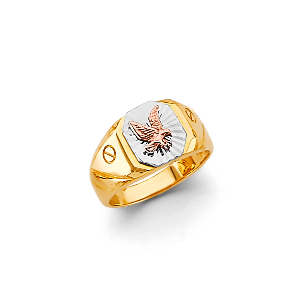 14K Tri-Tone Gold Children’s / Teen’s Eagle Design Ring