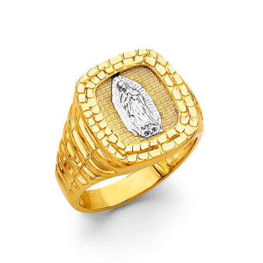 14K Two-Tone Gold Men’s Guadalupe Design Ring