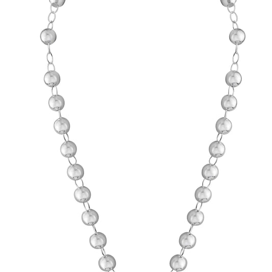925 Sterling Silver High Polished Rosary 6mm