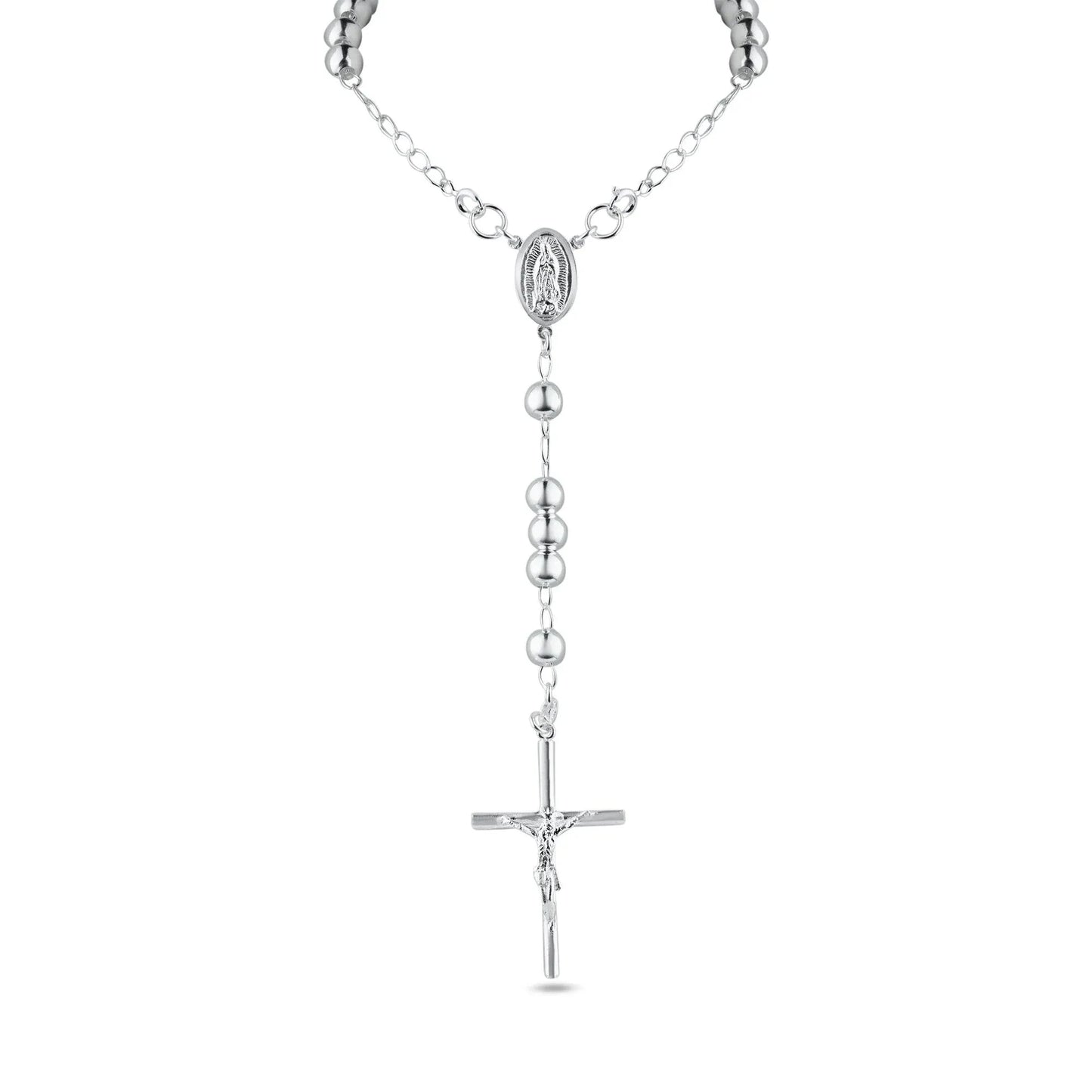 925 Sterling Silver High Polished Rosary 3mm