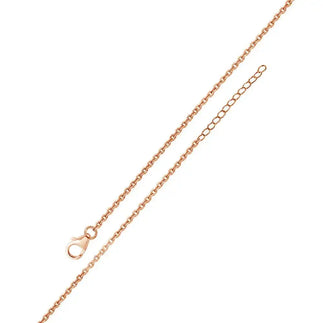 925 Sterling Silver Rose Gold Plated Adjustable Extension Chain 1.2mm