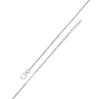 925 Sterling Silver Rhodium Plated Adjustable Extension Chain 1.2mm