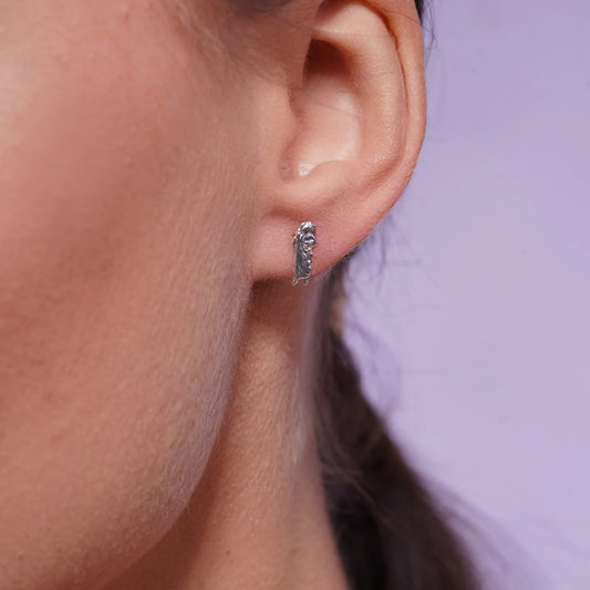925 Sterling Silver High Polished Small Saint Jude Earrings