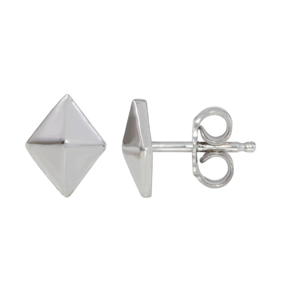 925 Sterling Silver Rhodium Plated Stud Earrings