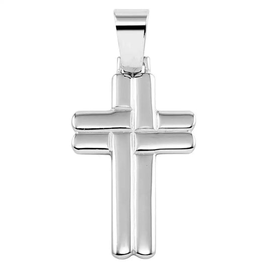 925 Sterling Silver Rhodium Plated Cross Pendant