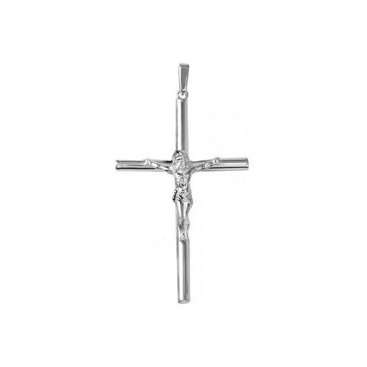 925 Sterling Silver High Polished Cylinder Cross Pendant