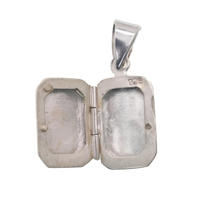 925 Sterling Silver High Polished Rectangle Locket