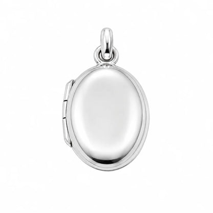 925 Sterling Silver High Polished Oval Locket