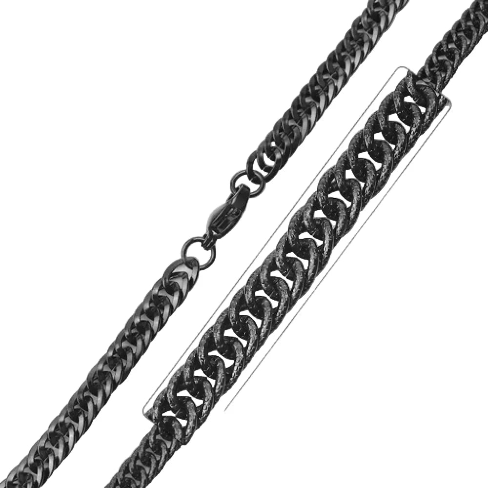 Plated Stainless Steel 5.5 Pave Cuban Link Chain Necklace