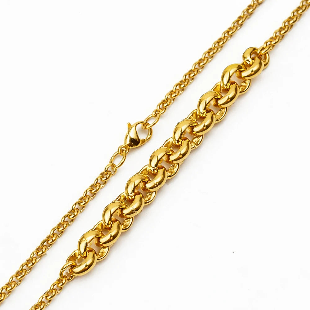 Stainless Steel Plated 2.5 MM Cuban Link Chain Necklace