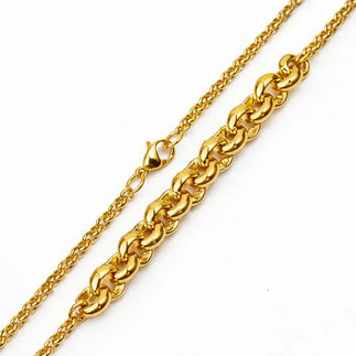 Stainless Steel Plated 2.5 MM Cuban Link Chain Necklace