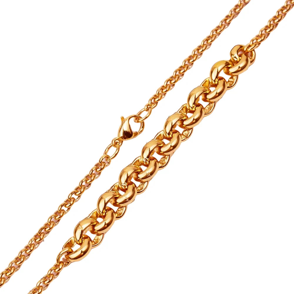 Stainless Steel Plated 2.5 MM Cuban Link Chain Necklace
