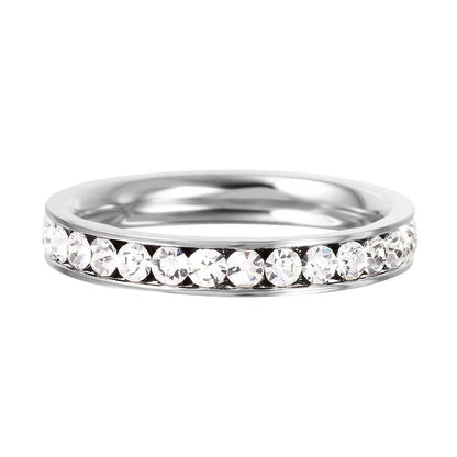Stainless Steel CZ Eternity Band April