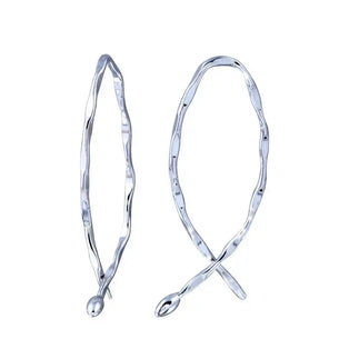 925 Sterling Silver Fish Earring