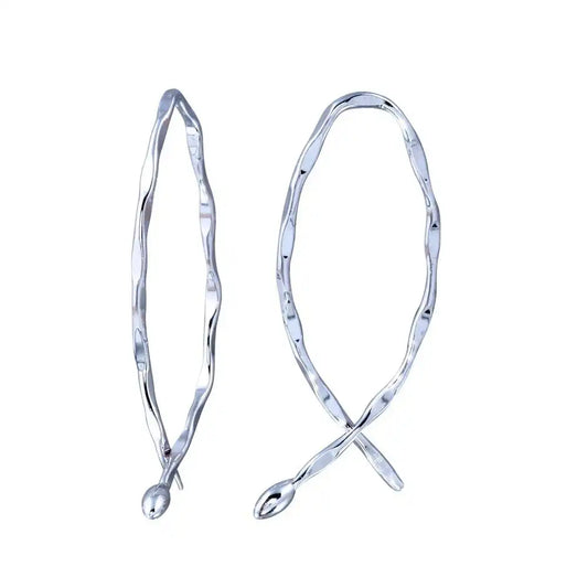 925 Sterling Silver Fish Earring