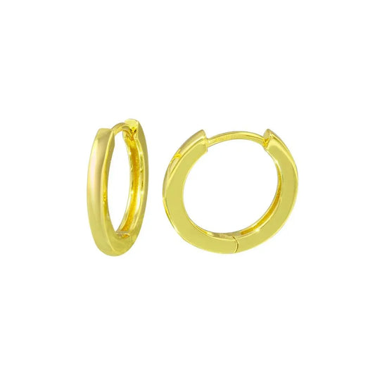 925 Sterling Silver Gold Plated huggie hoop Earring
