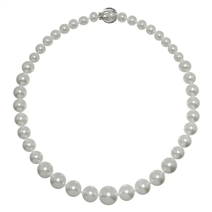 925 Sterling Silver Rhodium Plated Pearl Pendant Necklace