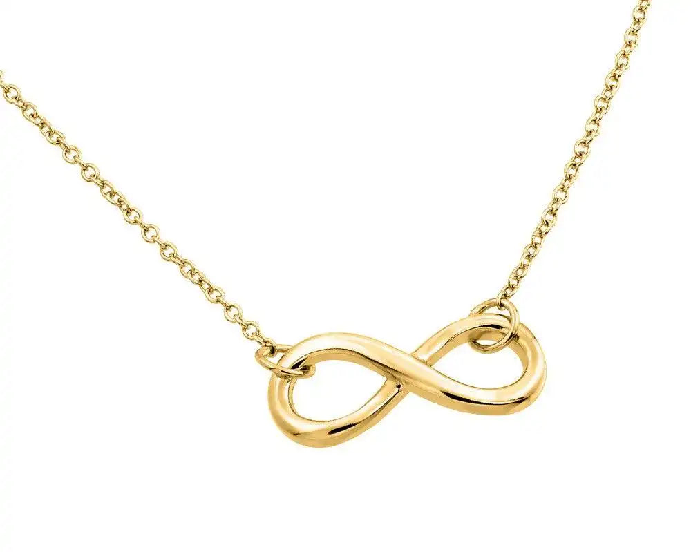925 Sterling Silver Gold Plated Infinity Pendant Necklace