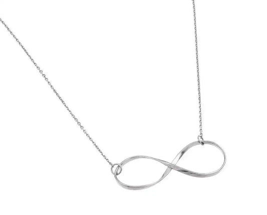 925 Sterling Silver Rhodium Plated Clear CZ Pendant Necklace