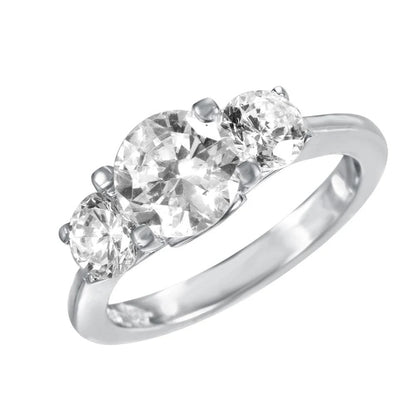 925 Silver Rhodium and Gold Plated Infinity CZ Past Present Future Ring
