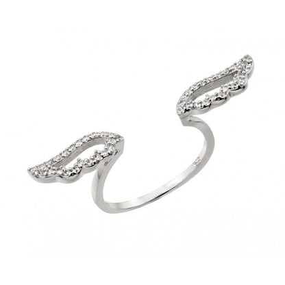 925 Silver Rhodium Plated Wings Ring