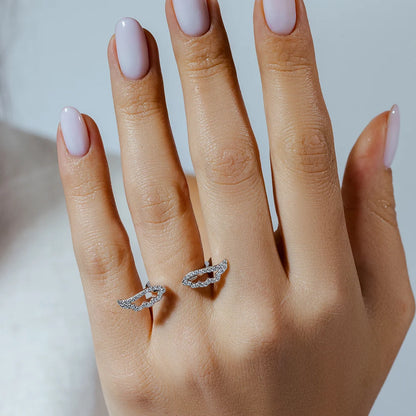 925 Silver Rhodium Plated Wings Ring