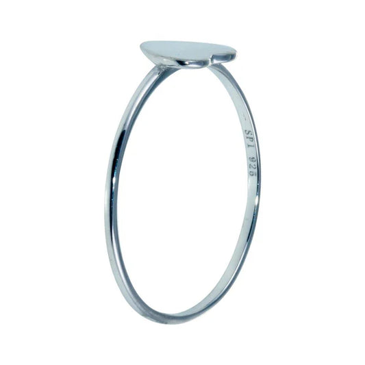 925 Sterling Silver Hear Silver Ring