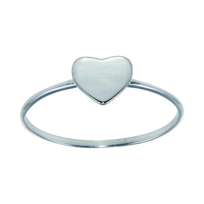 925 Sterling Silver Hear Silver Ring