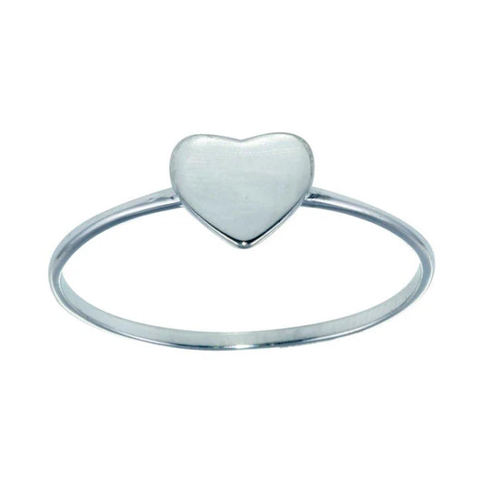 925 Sterling Silver Hear Silver Ring