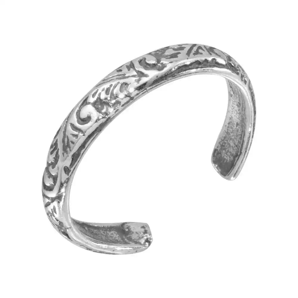 925 sterling silver Ornate Designed Toe Ring