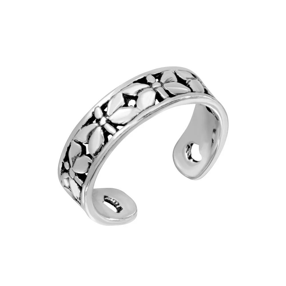 925 Silver Butterfly Adjustable Toe Ring