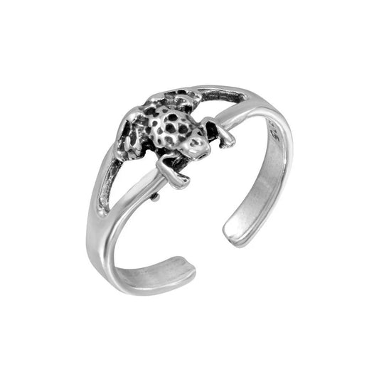 925 Silver Frog Adjustable Toe Ring