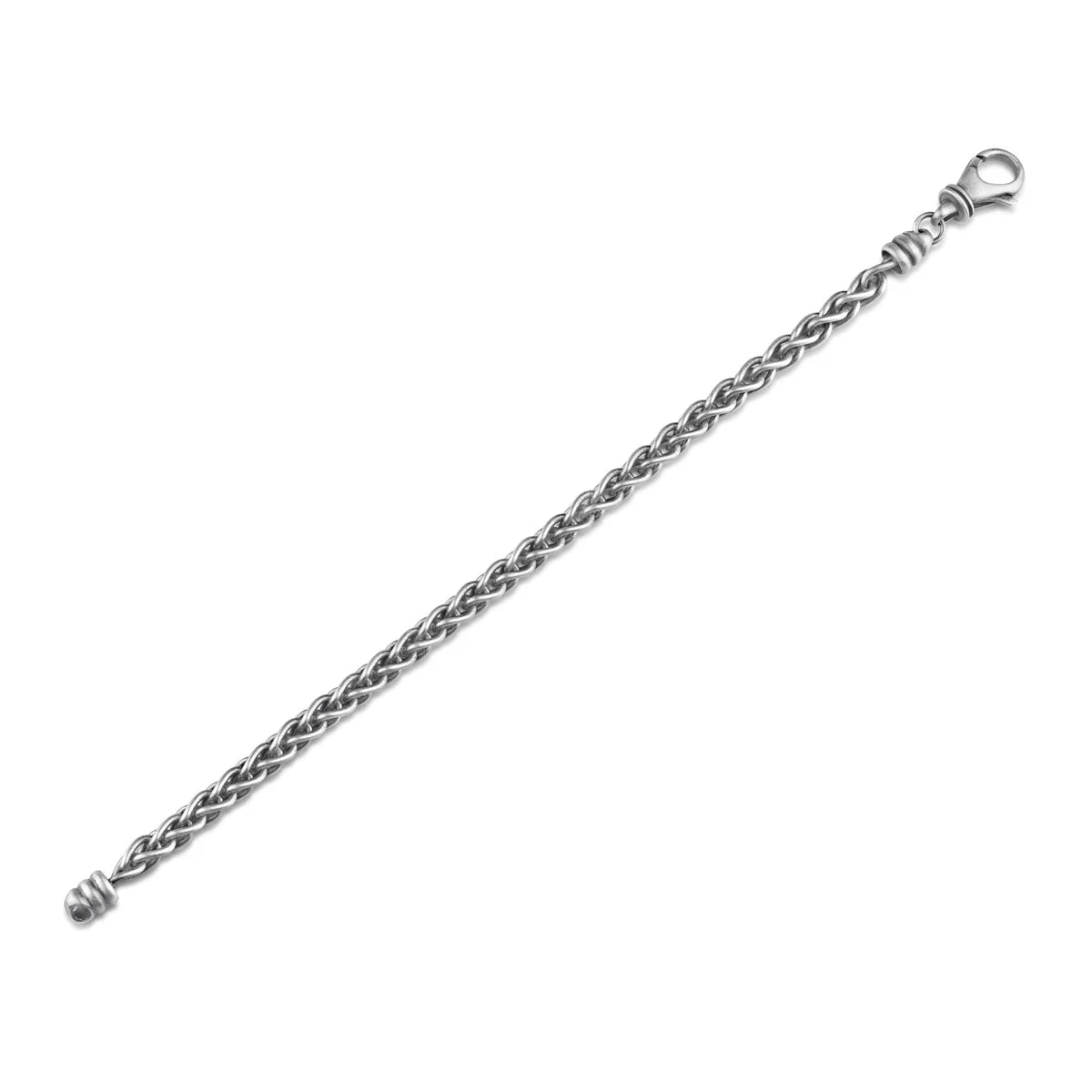 925 Sterling Silver Oxidized Braided Link Bracelet 5.3mm