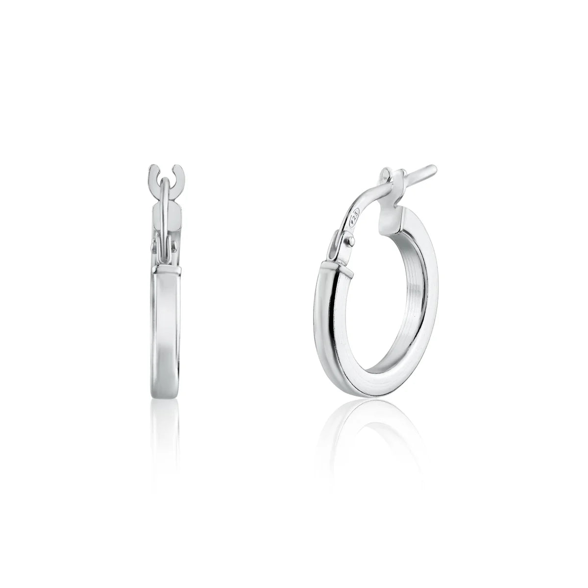 925 Sterling Silver Silver 2mm Hoop Earring