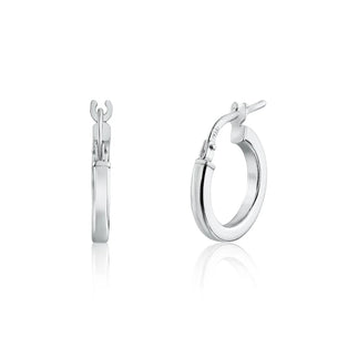 925 Sterling Silver Silver 2mm Hoop Earring