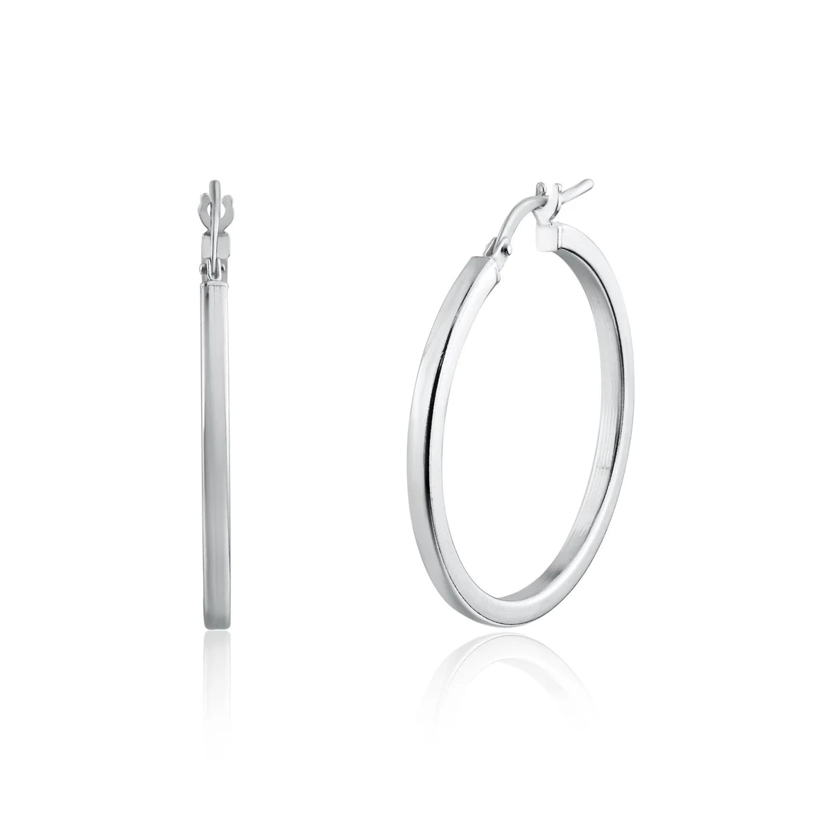 925 Sterling Silver Silver 2mm Hoop Earring