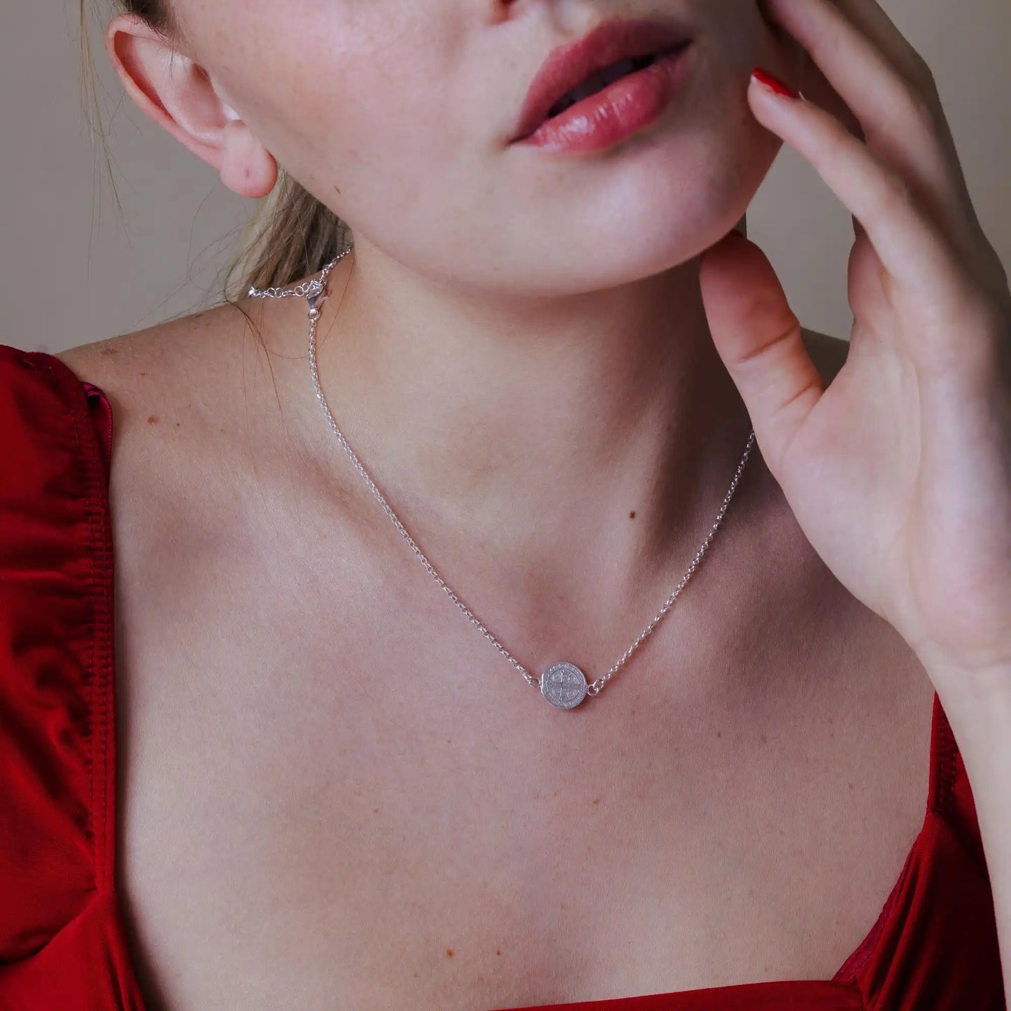 925 Sterling Silver Non Plated San Benito Necklace