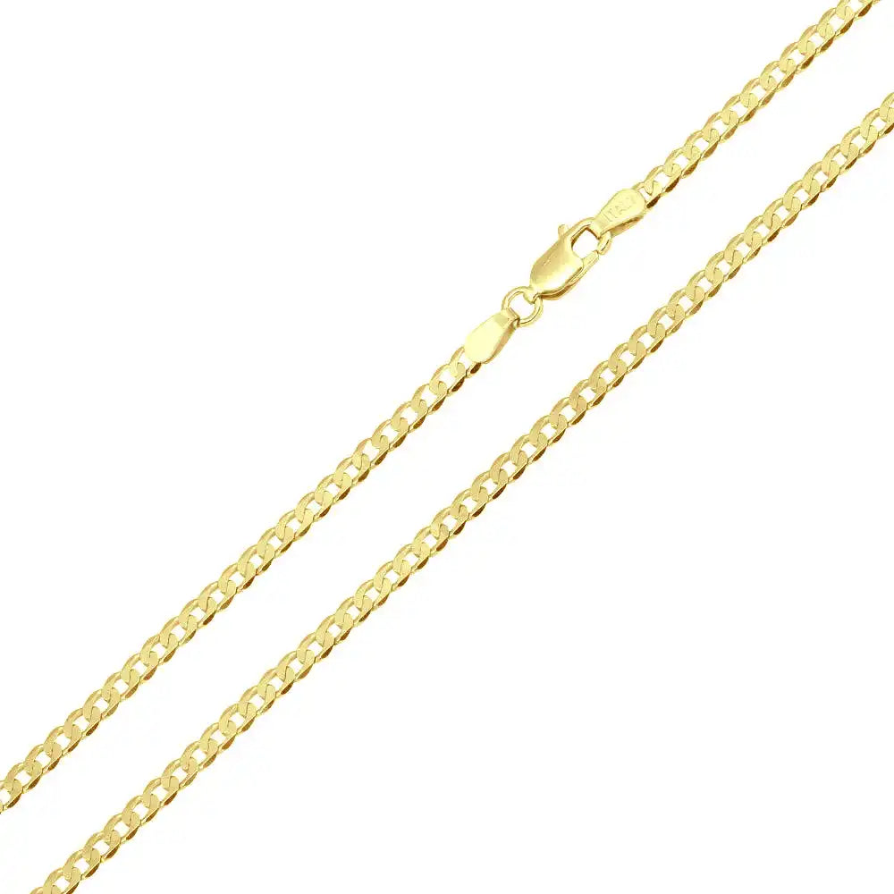 925 Sterling Silver Super Flat Curb Chain or Bracelet