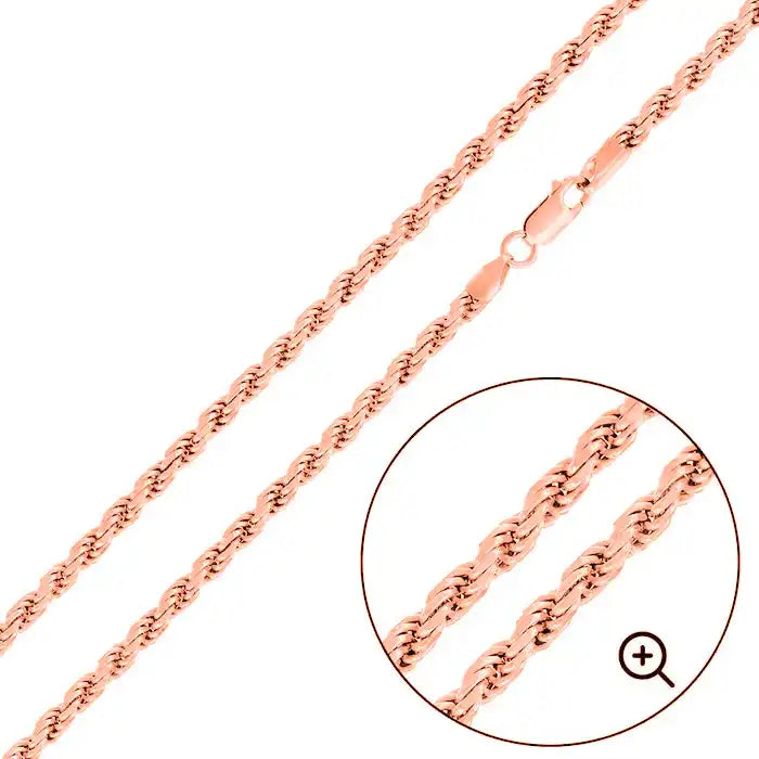 925 Sterling Silver Rope Chain or Bracelet