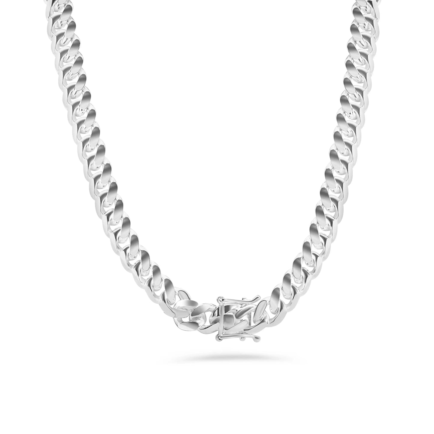 925 Sterling Silver Miami Cuban Box Lock Chain or Bracelet