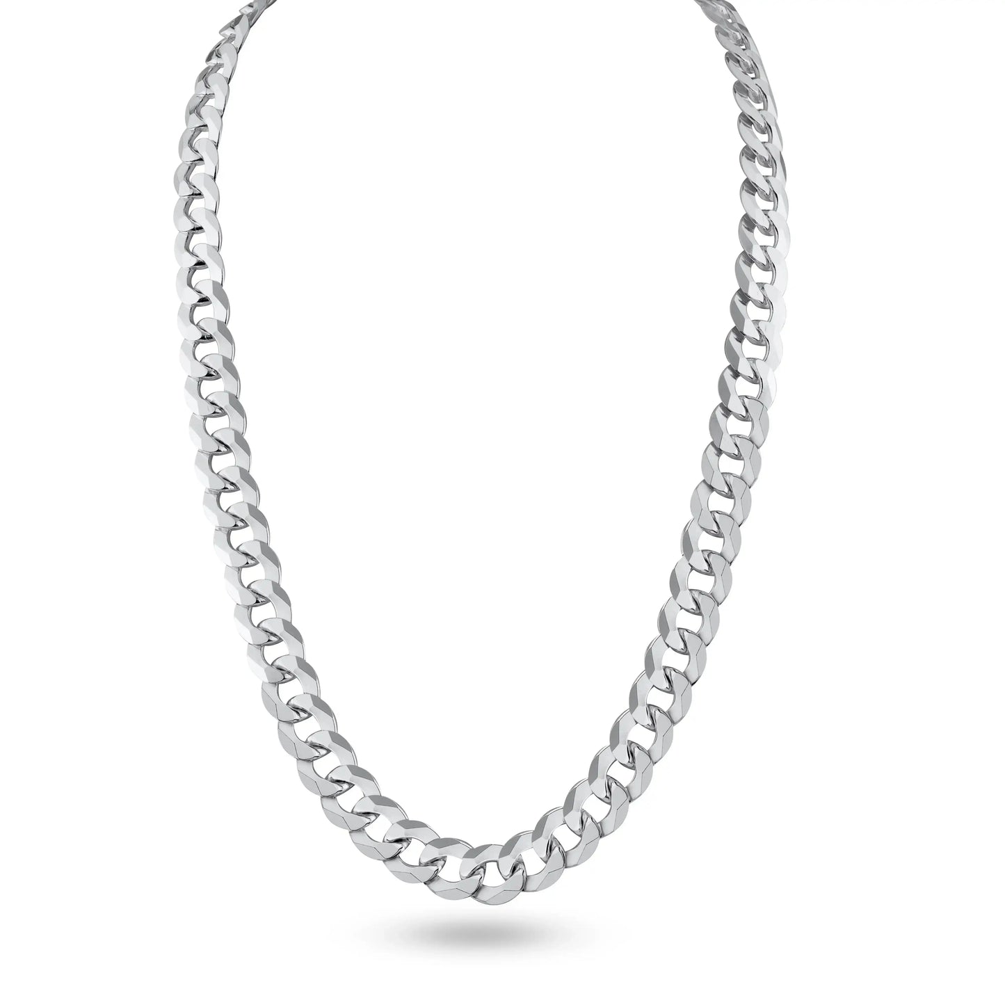 925 Sterling Silver Super Flat Curb Chain or Bracelet
