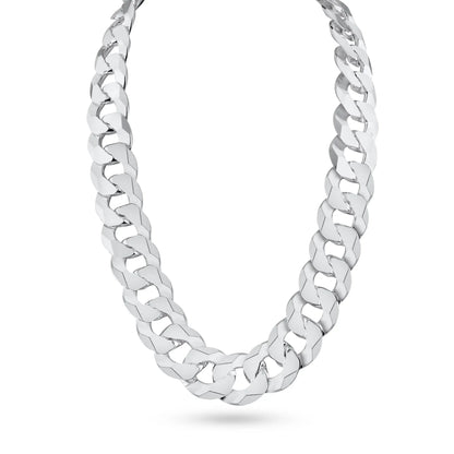925 Sterling Silver Super Flat Curb Chain or Bracelet
