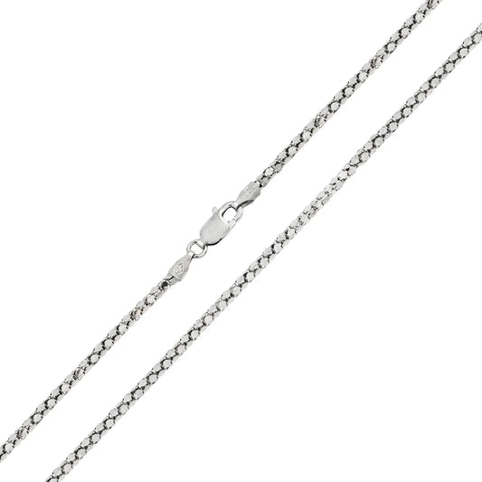 925 Sterling Silver Diamond Cut Flat Coreana Chain