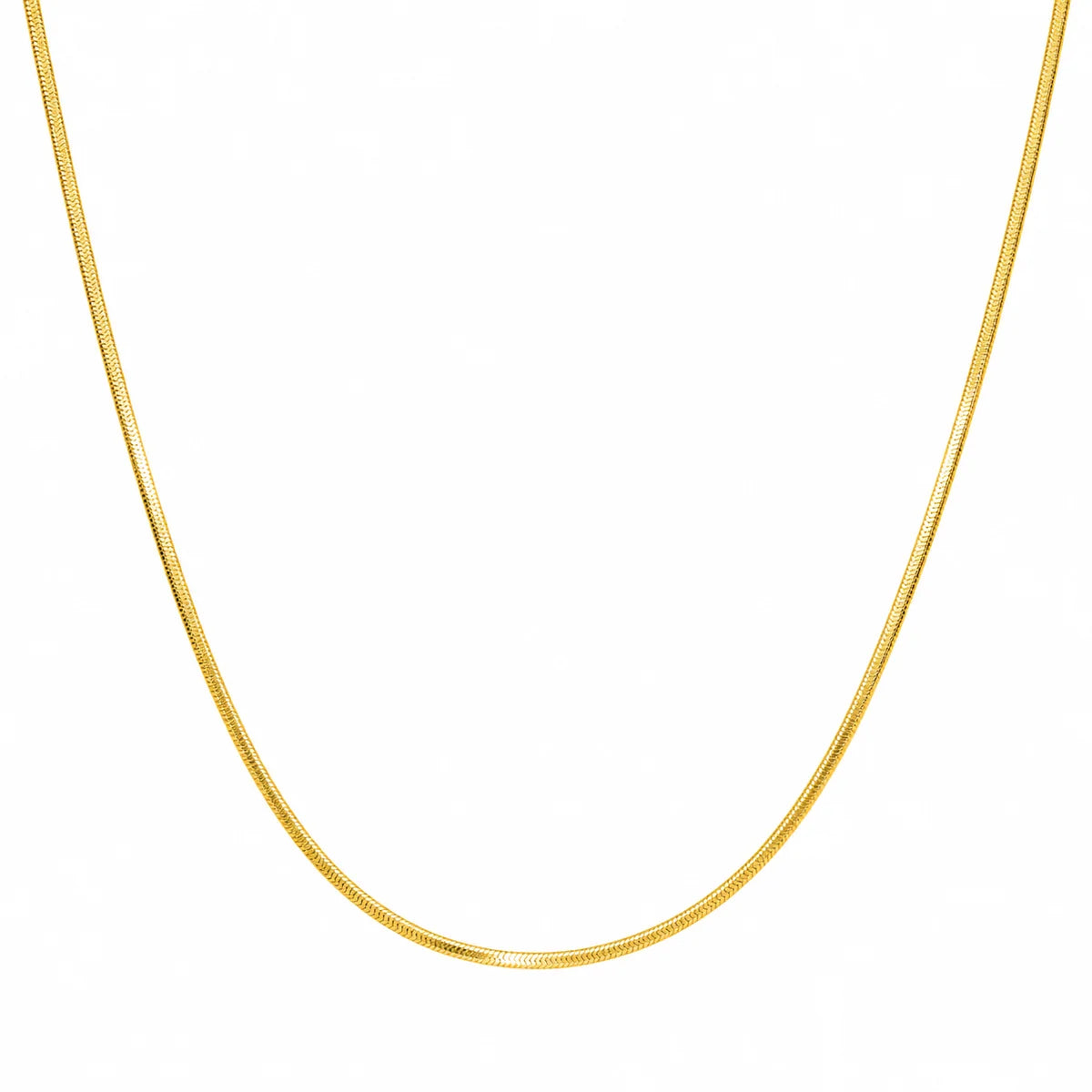 925 Sterling Silver Gold Plated Adjustable Square Snake Chain with Bead
