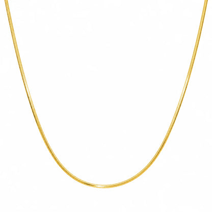 925 Sterling Silver Gold Plated Adjustable Square Snake Chain with Bead