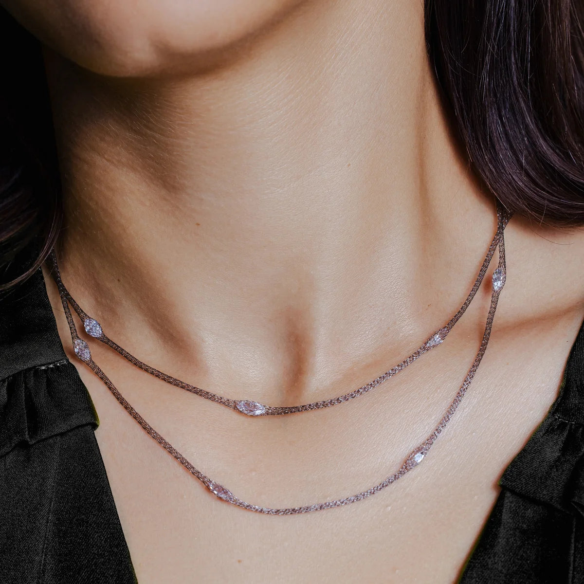 925 Silver Rhodium Plated Mystical Chain Italian Necklace