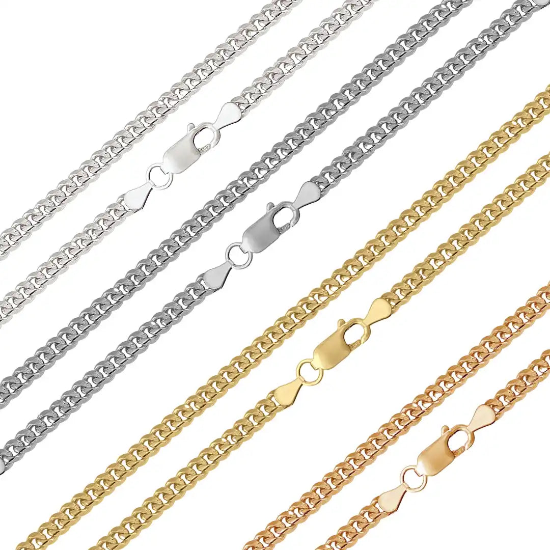 925 Sterling Silver Miami Cuban Chain or Bracelet