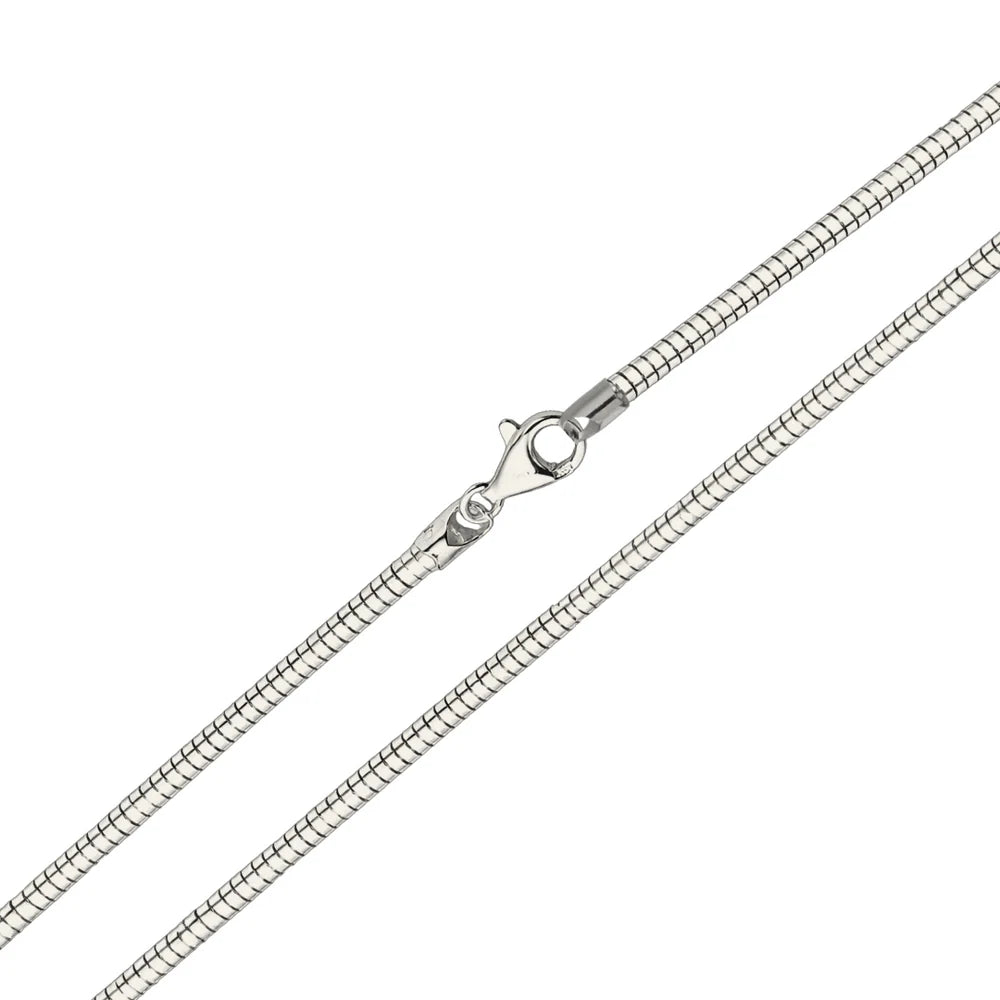 925 Sterling Silver Round Omega Chain
